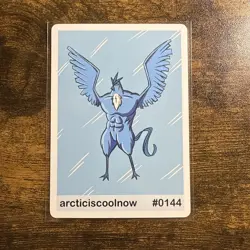 Near Mint Pookiemoot Arcticiscoolnow Articuno #0144 Derp Pokemon Fan Art Card - Image 1
