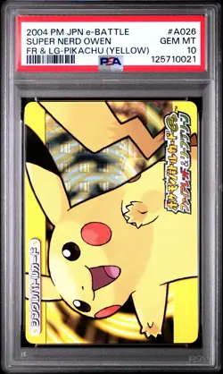 PSA 10 2025 CERT PIKACHU/BLISSY 2004 POKEMON JPN FRLG E BATTLE PIKACHU #A026 - Image 2