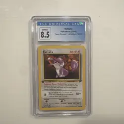 CGC 8.5 NM/MINT+ Rattata Team Rocket 1st Edition Common 2000 Pokemon 66/82 -33 - Image 1