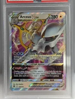 2022 Pokemon Sword & Shield Arceus Vstar PSA 9 Brilliant Stars #123 - Image 2