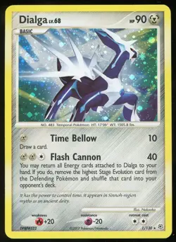 Pokemon TCG Dialga Holo Rare Diamond & Pearl 1/130 NM - Image 1