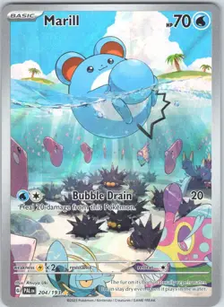 Marill 204/193 Illustration Rare Paldea Evolved Pokemon NM - Image 1