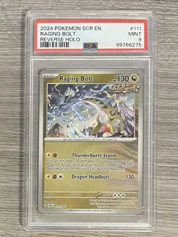 2024 Pokemon SCR En Raging Bolt Reverse Holo #111 - PSA 9! - Image 1