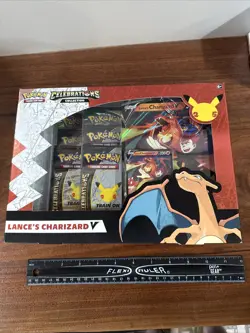 Pokemon TCG Celebrations Collection Lance's Charizard V Box 820650101625 - Image 1