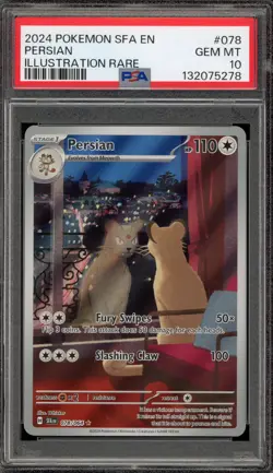 Pokemon Persian Shrouded Fable Illustration Rare #078 PSA 10 Gem Mint - Image 1
