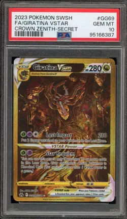 Pokemon Giratina VSTAR Crown Zenith Secret Rare Full Art #GG69 PSA 10 Gem Mint - Image 1