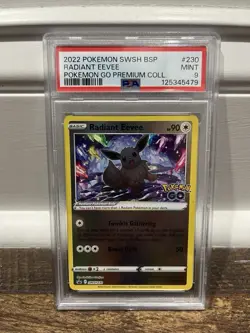 2022 Pokemon Go Promo Radiant Eevee SWSH230 Holo - PSA 9 - Image 1