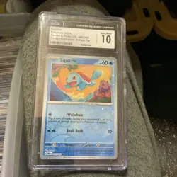 CGC 10 GEM MINT Pokemon Squirtle 007/165 Costco 151 Cosmos Reverse Holo - Image 1