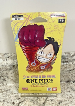 One Piece OP-07 500 Years in the Future Sleeved Booster Pack, English - Image 1