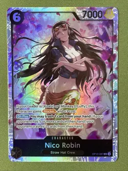 One Piece - Legacy Of The Master - Nico Robin - OP12-087 Super Rare English - Image 1