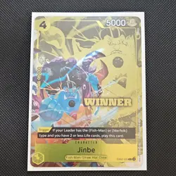 Bandai One Piece Card Game Jinbe Winner Foil EB02 - Image 1