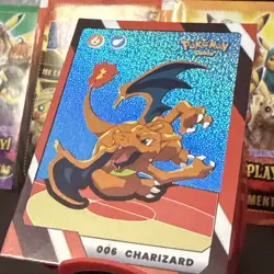 Full House Pokemon 006 Charizard Blue Holo Foil Trading Card - Image 3
