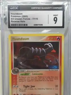 Pokemon Card - Houndoom - EX Unseen Forces 7/115 Reverse Holo Stamped, CGC 9 - Image 4