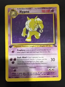 Pokemon Hypno 1st Edition 23/62 Fossil Non-Holo 1st Edition Card Near Mint - Image 1