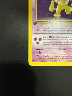 Pokemon Hypno 1st Edition 23/62 Fossil Non-Holo 1st Edition Card Near Mint - Image 2
