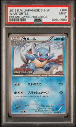 PSA 9 Wartortle 166/BW-P Promo Japanese Pokemon Card Gym Challenge 2012 - Image 1