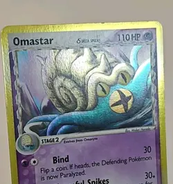 Pokemon TCG English Card ex Holon Phantoms Omastar 13/110 Holo Rare - Image 3