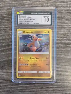 Pokemon TCG Dragonite Sun & Moon Base Set, Promo Cosmos Holo Rare Card 96/149 - Image 1