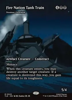 Noxious Gearhulk "Fire Nation Tank Train" - Foil Extended Art TLE NM MTG - Image 1