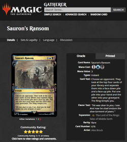 2023 Magic the Gathering LOTR Lord of the Rings Scroll #676 Sauron's Ransom - Image 3