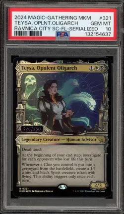 Magic MTG Teysa Opulent Oligarch Ravnica City FL Serialized 228/250 #321 PSA 10 - Image 1