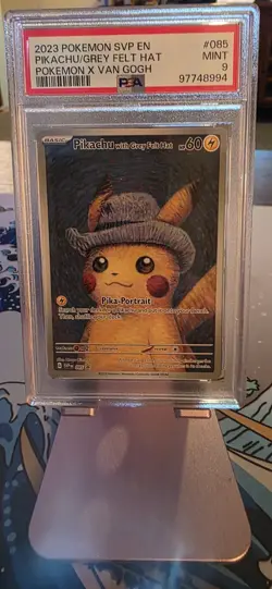 Pikachu with Grey Felt Hat SVP 085 Van Gogh Promo 2023 Pokemon TCG PSA 9 - Image 1