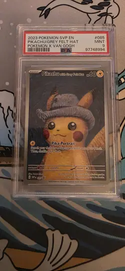 Pikachu with Grey Felt Hat SVP 085 Van Gogh Promo 2023 Pokemon TCG PSA 9 - Image 3
