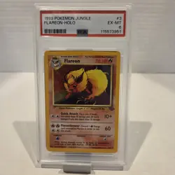 1999 POKEMON JUNGLE #3 FLAREON-HOLO PSA 6 - Image 1