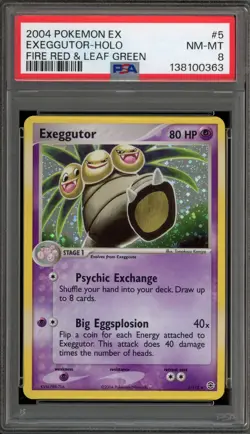 Pokemon Exeggutor EX Fire Red & Leaf Green Holo Rare #5 PSA 8 - Image 1