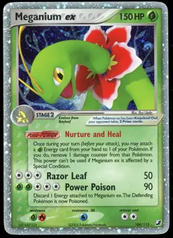 Pokemon TCG Meganium EX Holo Ultra Rare G&S Unseen Forces 106/115 MP - Image 1