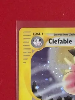 Clefable Pokemon TCG Expedition Base Set 7/165 Holo Rare with Swirl - Image 2