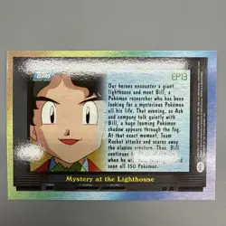 Pokemon Topps Series 2 EP13 Mystery at the Lighthouse Rainbow Foil Holo 1999 - Image 2