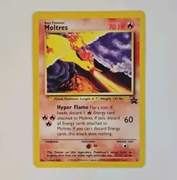 Vintage 2000 Pokemon - Moltres Rare Black Star Promo #21 MP - Image 1