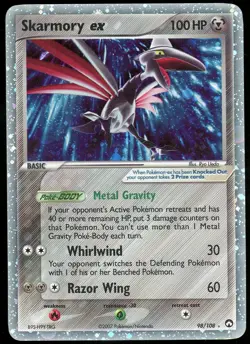 Pokemon TCG Skarmory EX Holo Ultra Rare D&P Power Keepers 98/108 LP - Image 1