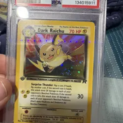Pokemon TCG first edition Dark Raichu Holo PSA 8 W/Swirl 🌀 - Image 2