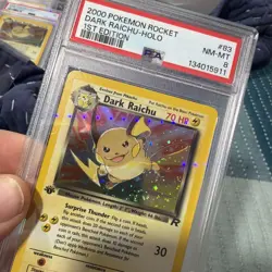 Pokemon TCG first edition Dark Raichu Holo PSA 8 W/Swirl 🌀 - Image 3