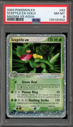 Pokemon Sceptile ex EX Magma Vs Aqua Holo Ultra Rare #93 PSA 8 - Image 1