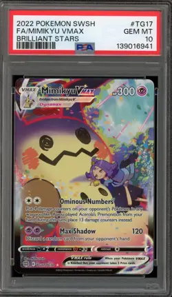 Pokemon Mimikyu VMAX Brilliant Stars Trainer Gallery Full Art #TG17 PSA 10 - Image 1