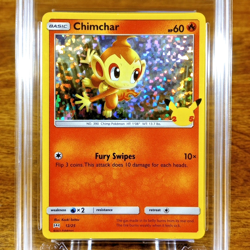 Pokemon SWSH 25th McDonald's Collection Chimchar 12/25 AGS Gem-MT 10 Holo 2021 - Image 2