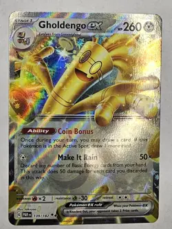 Pokemon Gholdengo EX 139/182SV04: Paradox Rift Holo Double Rare NM Lot01 - Image 1