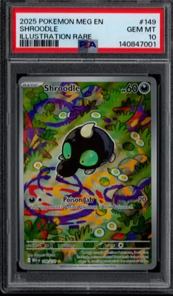 Pokemon Shroodle Mega Evolution Illustration Rare #149 PSA 10 Gem Mint - Image 1