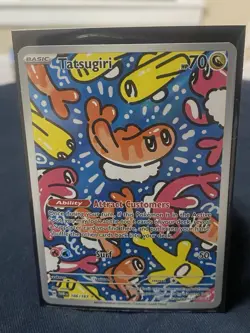 Pokemon Tatsugiri 186/167 SV06 Twilight Masquerade Illustration Rare Holo HP 70 - Image 1