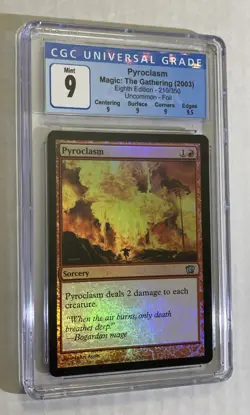 Pyroclasm 8th Edition Uncommon Foil Graded CGC 9 Mint MTG Magic the Gathering - Image 1