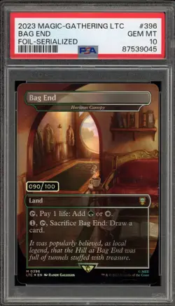 Magic MTG Bag End Lord of the Rings Serialized 090/100 #0396 PSA 10 Gem Mint - Image 1