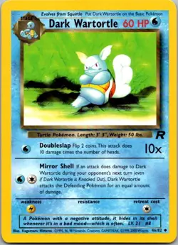 Team Rocket #46/82 Dark Wartortle Pokemon Moderately Played - Image 1