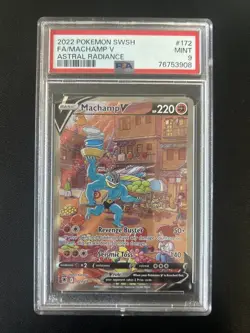 MACHAMP V PSA 9 - 2022 POKEMON SWORD & SHIELD ASTRAL RADIANCE #172 ALT ART - Image 1