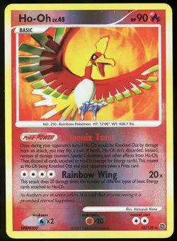Pokemon TCG Ho-Oh Holo Rare Diamond & Pearl Secret Wonders 10/132 LP - Image 1