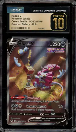 Pokemon Hoopa V Crown Zenith Galarian Gallery Full Alt Art #GG53 CGC 10 Pristine - Image 1