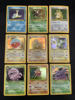 Vintage Holo Rare Pokemon Card Lot 1999/2000 - Base Set, Jungle, Fossil - MP/HP - Image 1