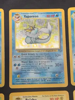 Vintage Holo Rare Pokemon Cards WOTC 1999- Base Set 2 Fossil Jungle MP/HP Raichu - Image 3